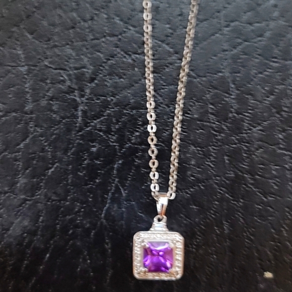 🟣Amethyst Purple stone Silver Costume Jewelry - Picture 1 of 3
